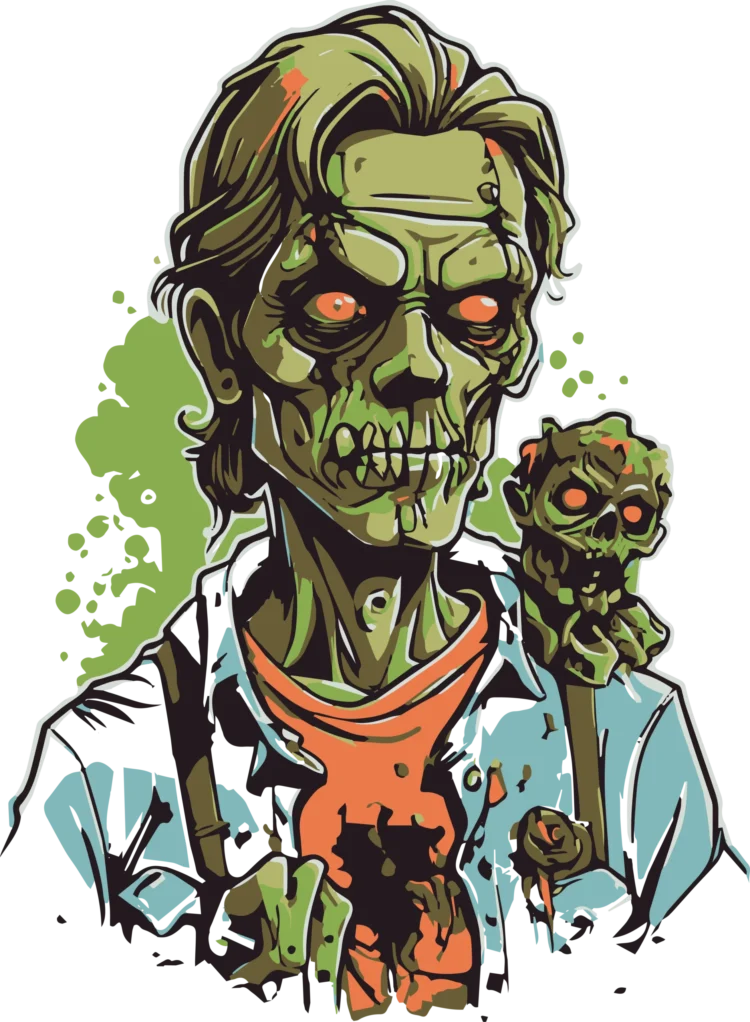 Green Zombie Vector - SVG & EPS for Graphic Designers - Image 5