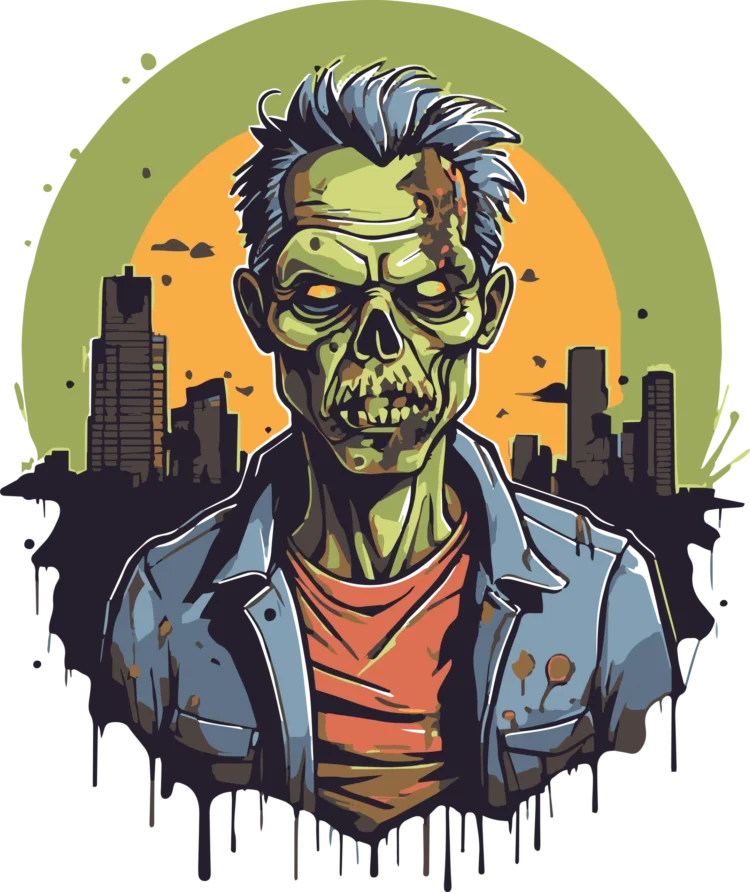 Green Zombie Vector - SVG & EPS for Graphic Designers - Image 3