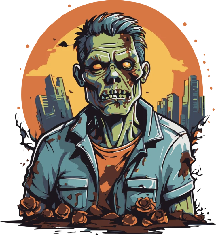 Green Zombie Vector - SVG & EPS for Graphic Designers - Image 2