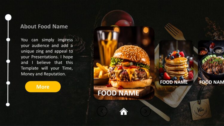 Professional Food Menu PowerPoint Template –  Restaurant Menu Presentation - Image 3