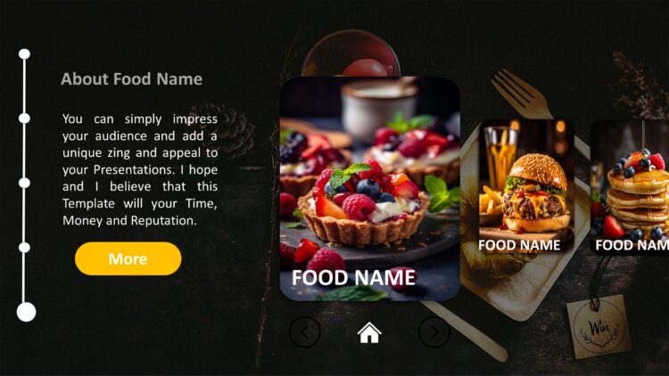 Professional Food Menu PowerPoint Template –  Restaurant Menu Presentation - Image 7