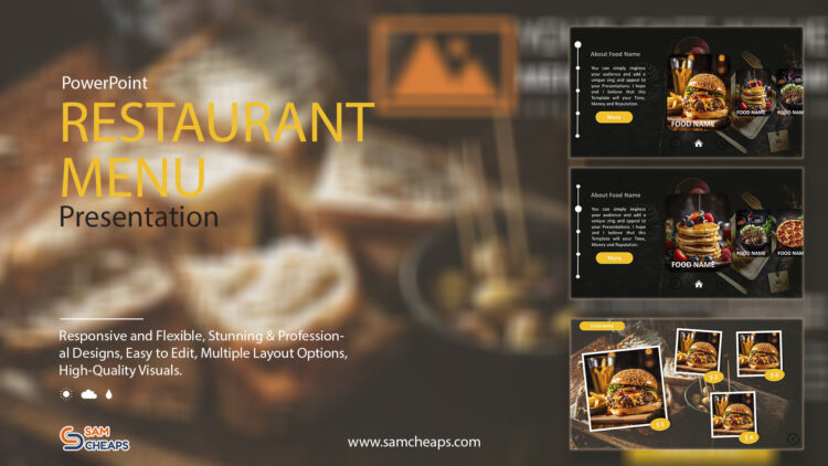 Professional Food Menu PowerPoint Template –  Restaurant Menu Presentation